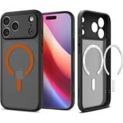 Spigen Ultra Hybrid Matte Mag Fit Case Frost Black Orange iPhone 17 Pro Max - ACS10480