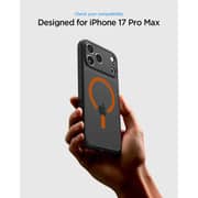 Spigen Ultra Hybrid Matte Mag Fit Case Frost Black Orange iPhone 17 Pro Max - ACS10480