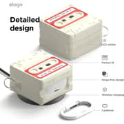 Elago Cassette Tape Silicone Case Classic White/Red Samsung Galaxy Buds 4 / 4 Pro - EGB4TAPE