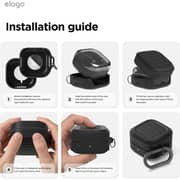 Elago Armor Hang Silicone Case Black Samsung Galaxy Buds 4 / 4 Pro - EGB4AM