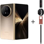 هونر ماجيك V5 (512 جيجابايت، 16 جيجابايت) ثنائي الشريحة يدعم 5G لون ذهبي مع مكبر صوت وساعة واتش 4 وكَفر V5 وقلم ماجيك