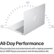 HP OmniBook 3 (2025) Laptop - AMD Ryzen 5-40 / 16inch WUXGA / 256GB SSD / 16GB RAM / Shared AMD Radeon 610M Graphics / Windows 11 Home / English Keyboard / Glacier Silver / International Version - [90NB15F1-M00BR0]