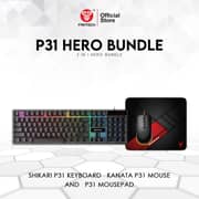 Fantech Hero Bundle 3-in-1 Keyboard with Mouse and Mousepad Black - P31