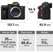 Sony Alpha a7R VI Mirrorless Camera Body Black - ILCEA7RM6