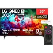 تلفزيون إل جي QNED72 الذكي بشاشة Mini LED دقة 4K مقاس 55 بوصة، يدعم الذكاء الاصطناعي (موديل 2026) 55QNED72B6T-AMAE