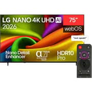 LG 75inch NU84 Nano 4k UHD AI Smart Television (2026 M0del) - 75NU840B6LA-AMAE
