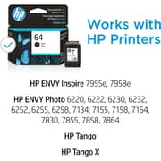 HP 64 Original Ink Cartridge Black - N9J90AN#140