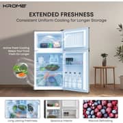 Krome Top Mount Refrigerator 90L Silver - KR-RF138DDSG