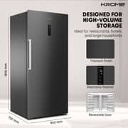 Krome Upright Freezer 600L Dark Inox - KR-UF750IH