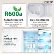 Krome Upright Freezer 600L Dark Inox - KR-UF750IH