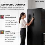 Krome Upright Freezer 600L Dark Inox - KR-UF750IH