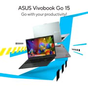 Asus Vivobook Go 15 (2026) - Intel Processor - N150 / 15.6inch FHD / 128GB / 8GB RAM / Shared Intel UHD Graphics / Windows 11 Home / English & Arabic Keyboard / Mixed Black / Middle East Version - [E1504TA-BQ225WS]
