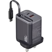 Blupebble PowerCore Fast Charger Black - BP-PD45GANRC-BK