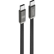 Blupebble POWERFLOW Flat USB-C Cable 1.2m Grey - BP-PFFLAT1.2M100W-GY