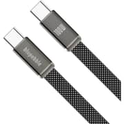 Blupebble POWERFLOW Flat USB-C Cable 1.2m Grey - BP-PFFLAT1.2M100W-GY