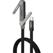 Blupebble POWERFLOW Flat USB-C Cable 1.2m Grey - BP-PFAXIS1.2M240W-GY
