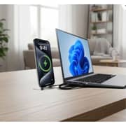 Blupebble POWERFLOW Flat USB-C Cable 1.2m Grey - BP-PFAXIS1.2M240W-GY