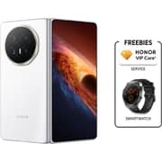 هونر ماجيك V6 (512 جيجابايت، 16 جيجابايت) ثنائي الشريحة يدعم 5G لون أبيض للطلب المسبق + باقة VIP + ساعة واتش 5 ألترا