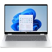 HP OmniBook 5 Flip 2-in-1 Convertible (2026) Laptop - 1st Series / Intel Core 5-120U / 14inch 2K / 512GB SSD / 16GB RAM / Shared Intel Graphics / Windows 11 Home / English & Arabic Keyboard / Glacier Silver / Middle East Version - [14-FP0051NE]