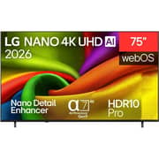 LG 75inch NU84 4K UHD AI Smart Television (2026 Model) - 75NU840B6LA