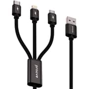 Proove 3-in-1 USB Cable 1.3m Black - CCTC15001501