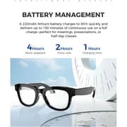 Merlin Ai Vision Pro Clear Glasses With Charging Case Black