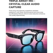 Merlin Ai Vision Pro Clear Glasses With Charging Case Black