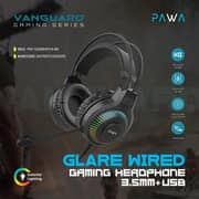 Pawa Glare Wired Over Ear Gaming Headphone Black