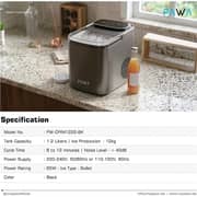 Pawa Portable Ice Cube Maker - PW-CPIM1226-BK