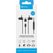 Sandberg USB-C/A Wired In Ear Earphones Black