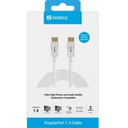 Sandberg Rewindable DisplayPort 1.4 to HDMI Cable 2m White - 509-15