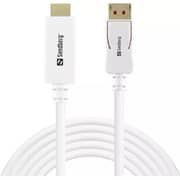 Sandberg Rewindable DisplayPort 1.4 to HDMI Cable 2m White - 509-16