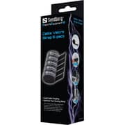 Sandberg 5 Pack Cable Velcro Strap 1m Black - 520-33