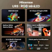 Hisense 75inch UR8S 4K MiniLED Smart Television (2026 Model) - 75UR8S