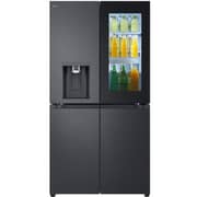 LG InstaView Side by Side Refrigerator 716L Essence Black - GR-X39FFCRL