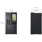 LG InstaView Side by Side Refrigerator 716L Essence Black - GR-X39FFCRL