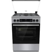 Gorenje 4 Zone Gas Cooker 60cm Stainless Steel/Black - GGI6C22XA