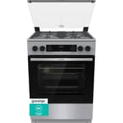 Gorenje 4 Zone Gas Cooker 60cm Stainless Steel/Black - GGI6C22XA