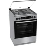 Gorenje 4 Zone Gas Cooker 60cm Stainless Steel/Black - GGI6C22XA