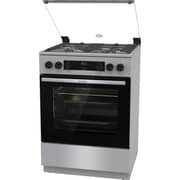 Gorenje 4 Zone Gas Cooker 60cm Stainless Steel/Black - GGI6C22XA