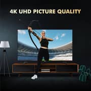 SPJ 50 Inch 4K UHD Smart Android LED TV, HDR Display, WiFi, Voice Control Remote, HDMI & USB Ports, Netflix, YouTube & Google Play, Black