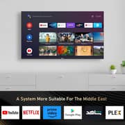 SPJ 50 Inch 4K UHD Smart Android LED TV, HDR Display, WiFi, Voice Control Remote, HDMI & USB Ports, Netflix, YouTube & Google Play, Black