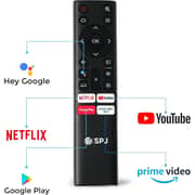 SPJ 50 Inch 4K UHD Smart Android LED TV, HDR Display, WiFi, Voice Control Remote, HDMI & USB Ports, Netflix, YouTube & Google Play, Black