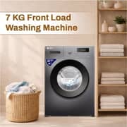 SPJ 7KG Front Load Fully Automatic Washing Machine, BLDC Inverter Motor, 1000 RPM, A+++ Energy Efficient, LED Display, Multiple Wash Programs, Low Noise, Grey