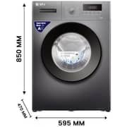 SPJ 7KG Front Load Fully Automatic Washing Machine, BLDC Inverter Motor, 1000 RPM, A+++ Energy Efficient, LED Display, Multiple Wash Programs, Low Noise, Grey