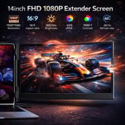 V2COM A5 FHD Laptop Screen Extender 14Inch