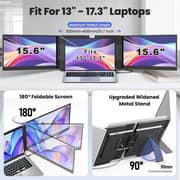 V2COM P7 Pro FHD Laptop Triple Portable Monitor 15.6Inch