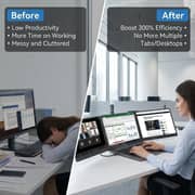 V2COM P7 Pro FHD Laptop Triple Portable Monitor 15.6Inch