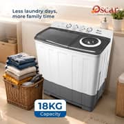Oscar Top Load Semi Automatic Washing Machine 18 kg - OWM18KG