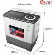 Oscar Top Load Semi Automatic Washing Machine 18 kg - OWM18KG
